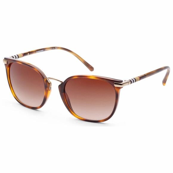 Burberry Light Havana Square Sunglasses - Picture 11 of 12
